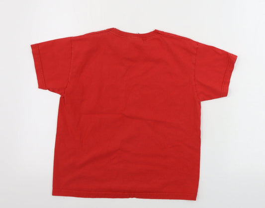 Fruit of the Loom Boys Red Basic T-Shirt Size 7-8 Years