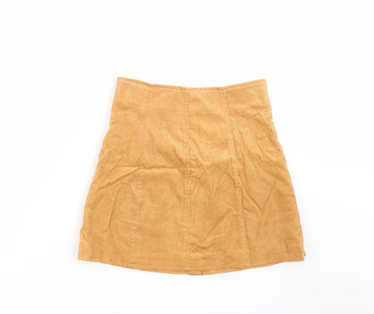 Glamorous Womens Beige Corduroy A-Line Skirt Size XS
