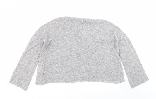 Zara Womens Grey Pullover Jumper Size S - Distressed hem