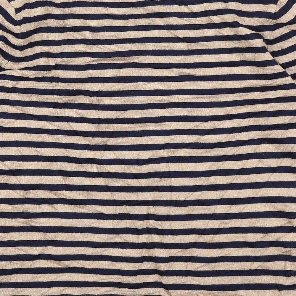 Gerry Weber Womens Brown Striped Basic T-Shirt Size M