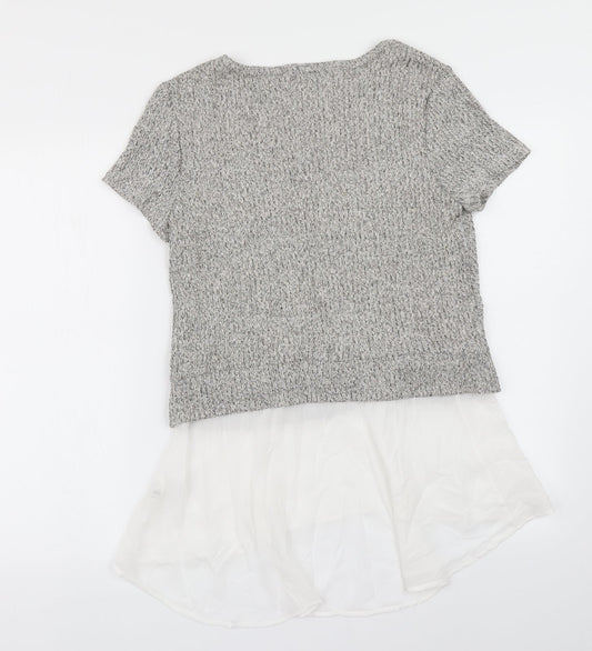 Green Envelope Womens Grey Basic T-Shirt Size M