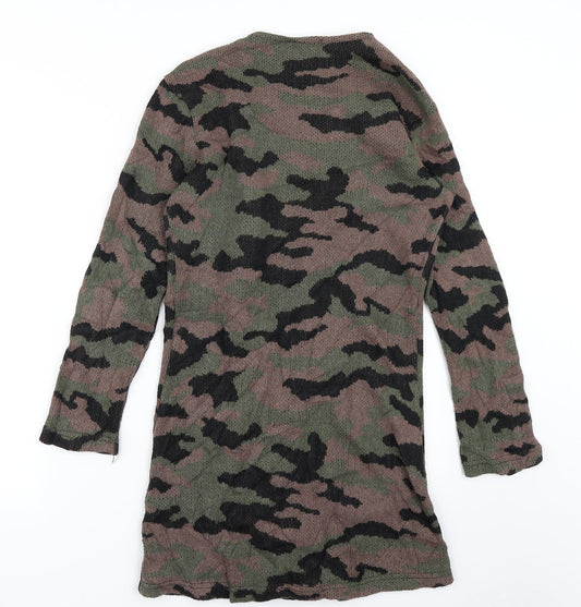 Hobi Girls Green Camouflage Shrug Jumper Size L