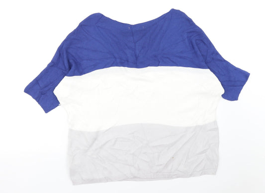 Nabella Womens Blue Pullover Jumper Size L