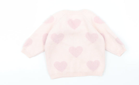 George Girls Pink Pullover Jumper One Size