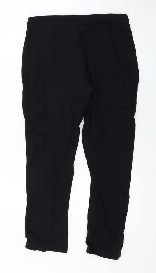 Marks and Spencer Womens Black Trousers Size 14 L24.5 in