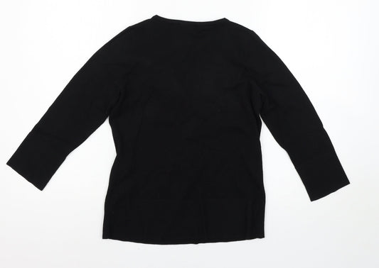 Linea Womens Black Basic T-Shirt Size M