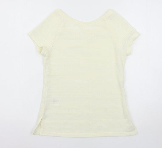 H&M Womens Ivory Basic T-Shirt Size S