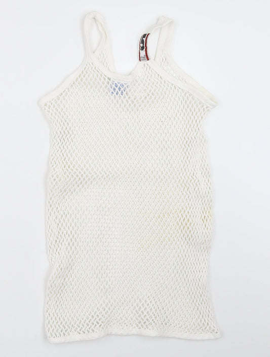 5 Star Womens White Basic Tank Size M
