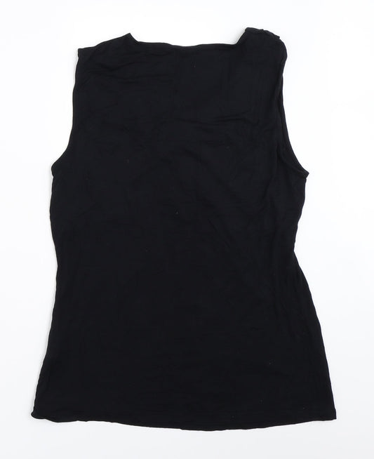 Tahari Womens Black Basic Tank Size L