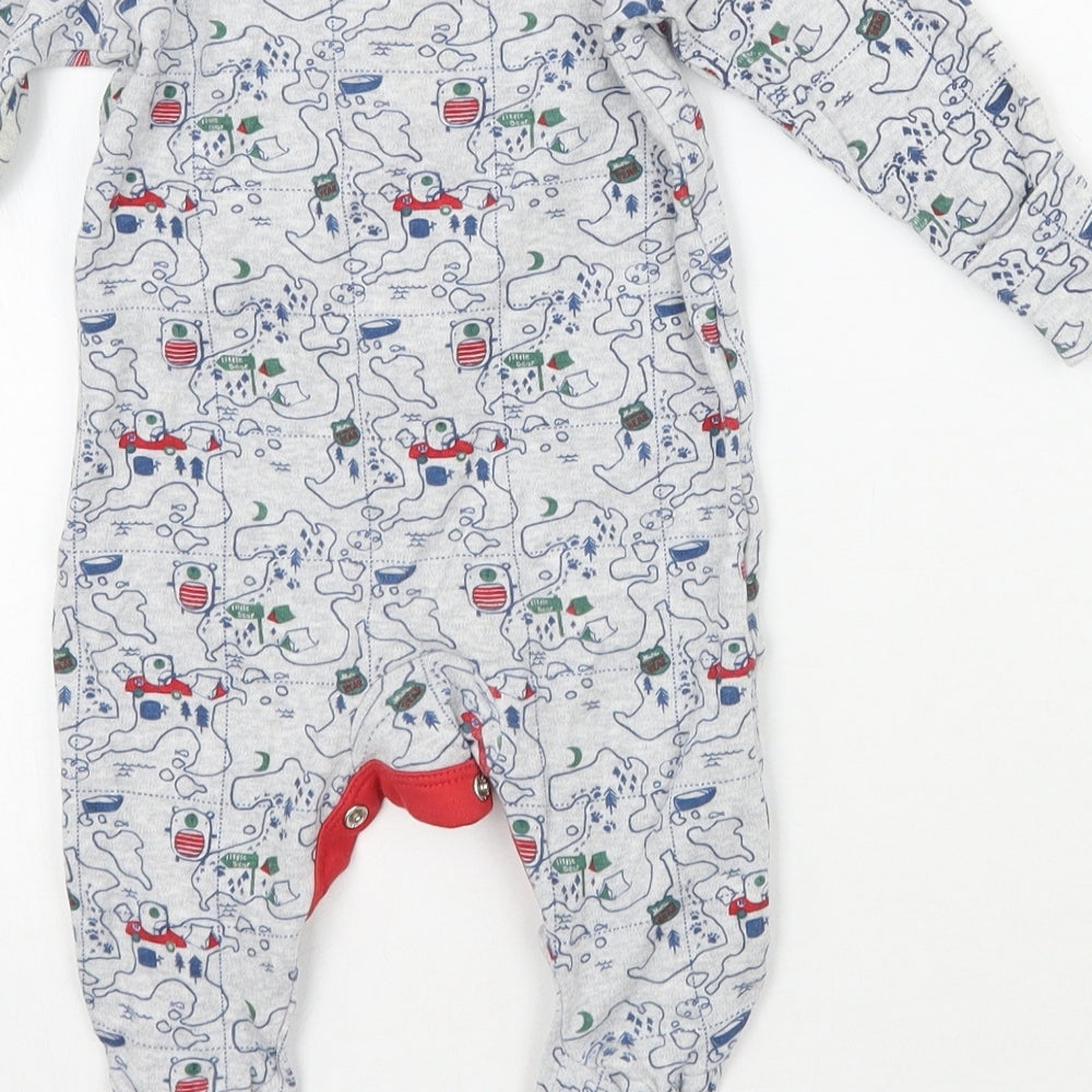 TU Baby Grey Geometric Babygrow One-Piece Size 3-6 Months