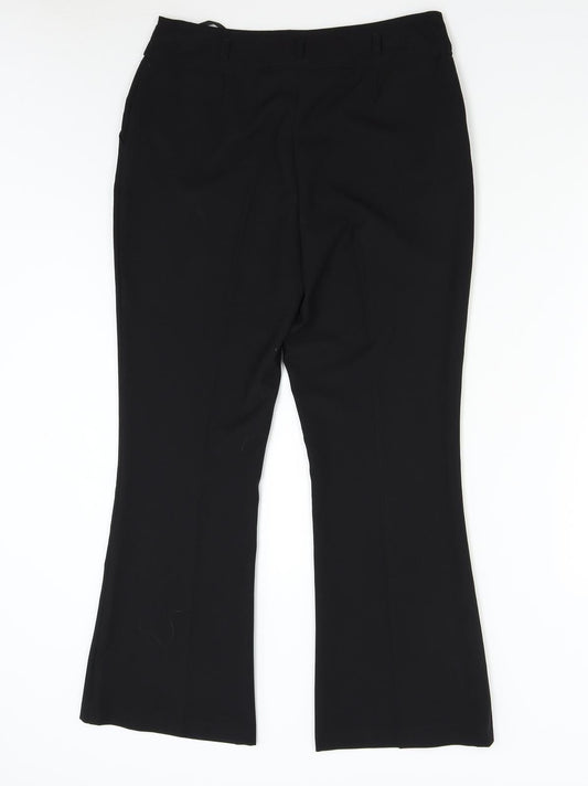 E-vie Womens Black Trousers Size 10 L27 in