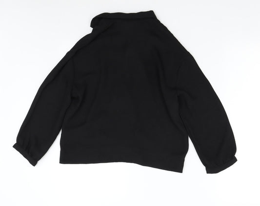 Topshop Womens Black Basic Blouse Size 6