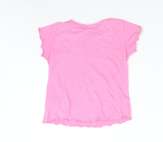 Matalan Girls Pink Basic T-Shirt Size 9 Years - Cheer Squad