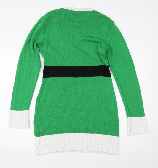 Jingle Bells Womens Green Bodycon Size M