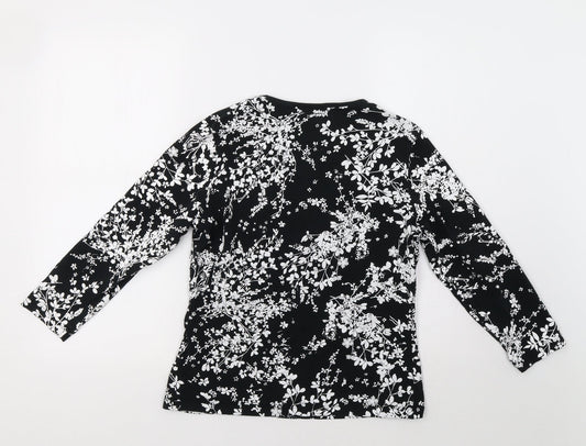 Mexx Womens Black Floral Basic Blouse Size M