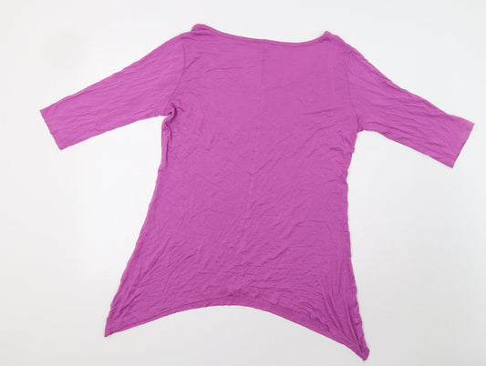 Janina Womens Pink Tunic Blouse Size 12 - Move