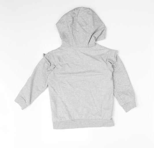 Very Girls Grey Pullover Hoodie Size 6 Years - CITY