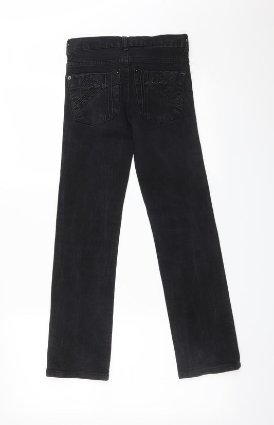 YD Girls Black Straight Jeans Size 10-11 Years