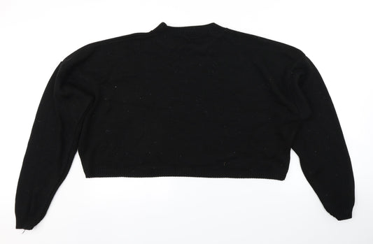 In the Style Womens Black Pullover Jumper Size 16