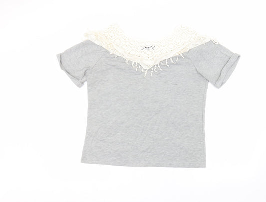 Zanzea Womens Grey Basic T-Shirt Size M