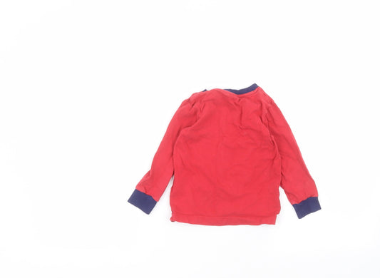 Matalan Boys Red Basic T-Shirt Size 2-3 Years