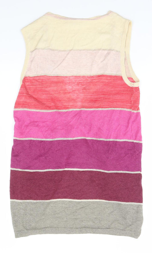 kooka' Womens Multicoloured Striped Cardigan Jumper Size 4