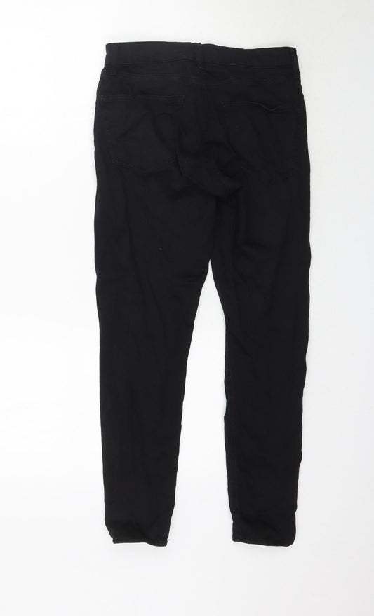 Topshop Womens Black Denim Skinny Jeans Size 28 in L27 in