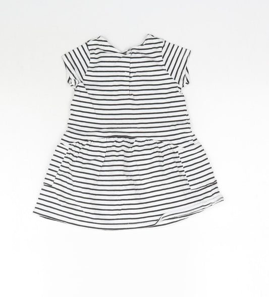 NEXT Girls White Striped A-Line Size 6-9 Months