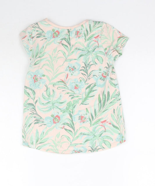 Nutmeg Girls Pink Floral Basic T-Shirt Size 7-8 Years