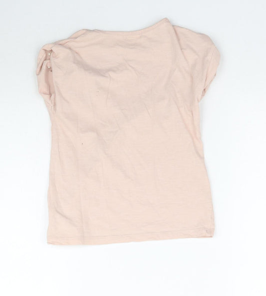 NEXT Girls Pink Basic T-Shirt Size 5 Years