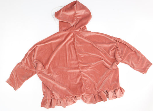 new collection Womens Pink Pullover Hoodie One Size - loungewear