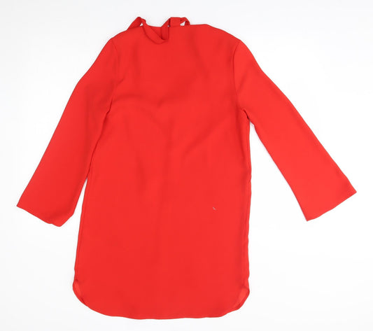 Topshop Womens Red A-Line Size 8 - ties on neck
