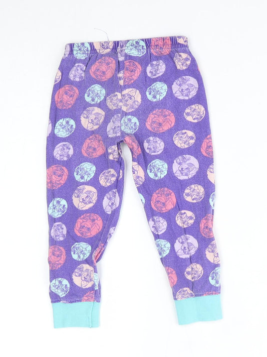 Nickelodeon Girls Purple Pyjama Pants Size 2-3 Years