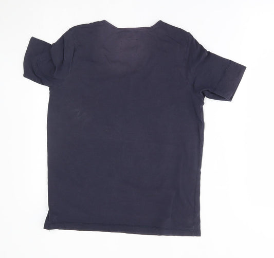 Bianca Womens Blue Basic T-Shirt Size 12