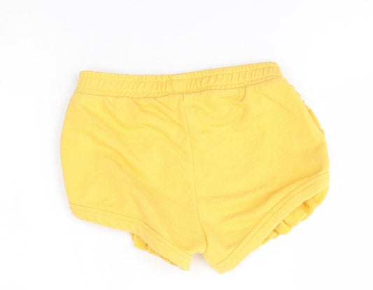 Matalan Girls Yellow Sweat Shorts Size 5 Years