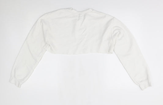 PRETTYLITTLETHING Womens White Pullover Jumper Size S