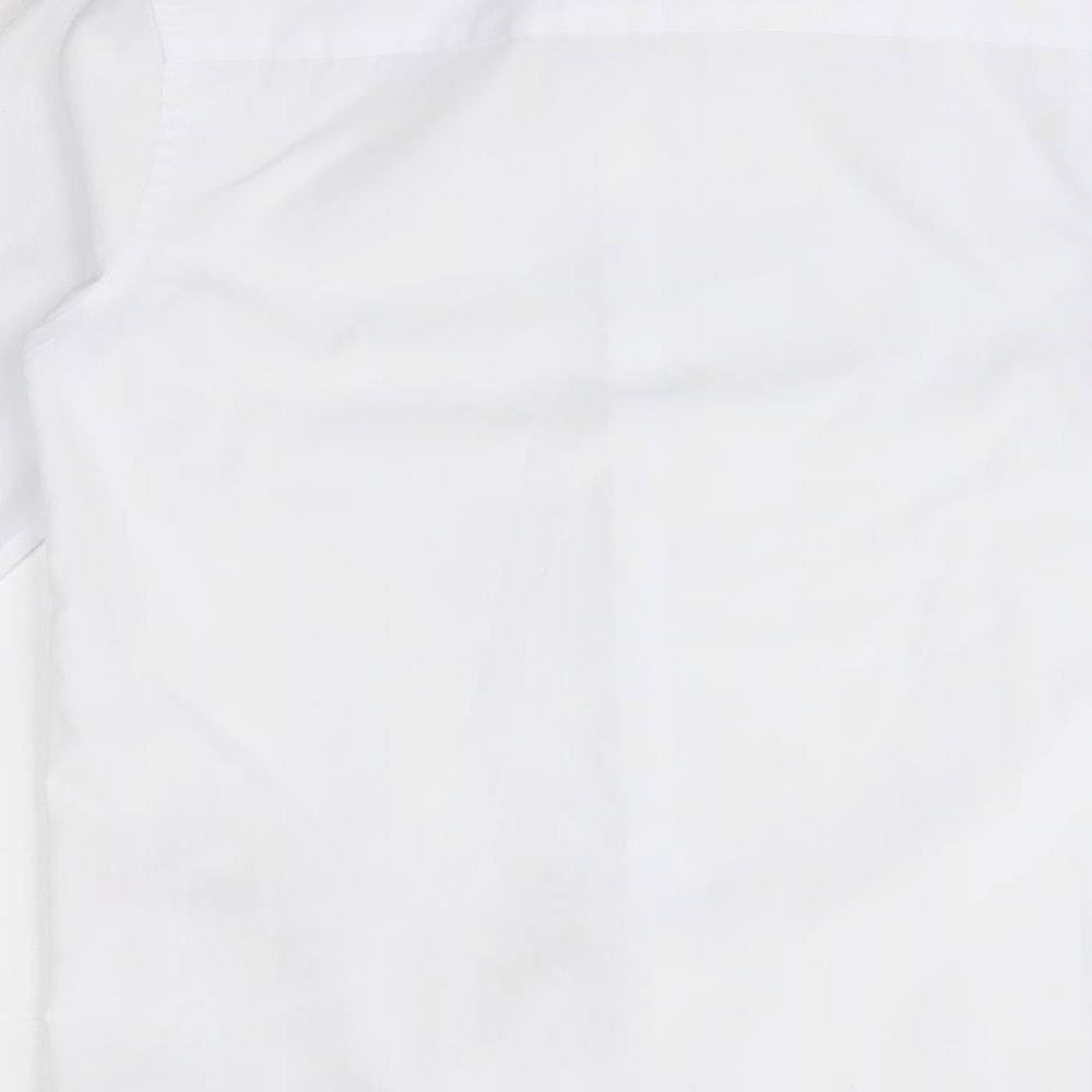 M&S Boys White Basic Button-Up Size 8-9 Years
