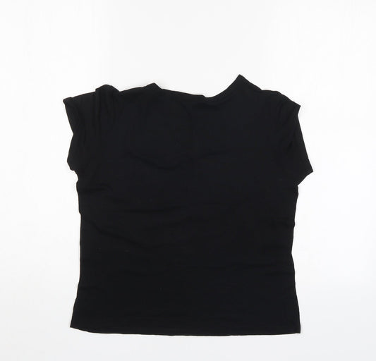 Zara Womens Black Basic T-Shirt Size S