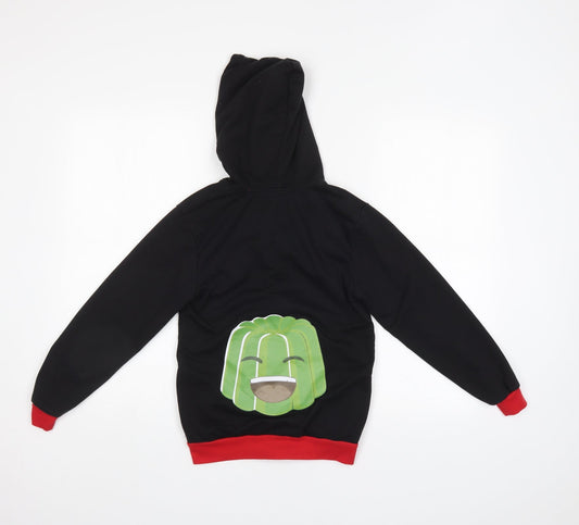 FOANJA Boys Black Full Zip Hoodie Size 11 Years