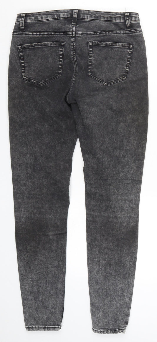 Denim Co Womens Grey Denim Skinny Jeans Size 8 L27 in