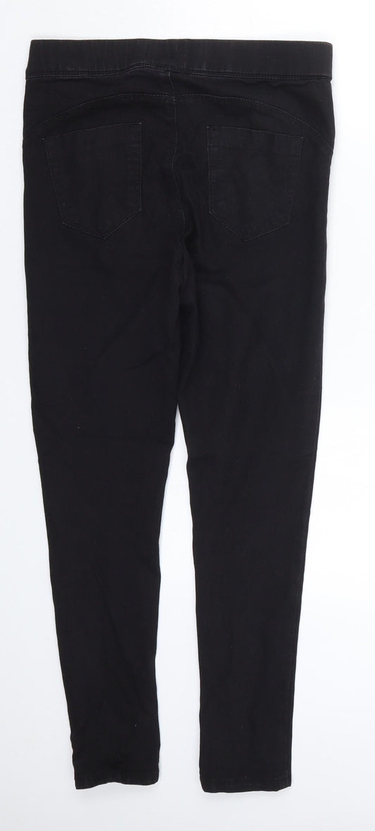 Denim Co Womens Black Denim Jegging Jeans Size 10 L26 in