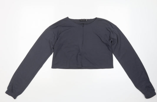PRETTYLITTLETHING Womens Grey Pullover Sweatshirt Size 8