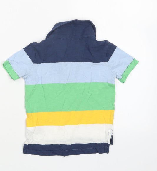 Gap Boys Blue Striped Basic Polo Size 12-18 Months