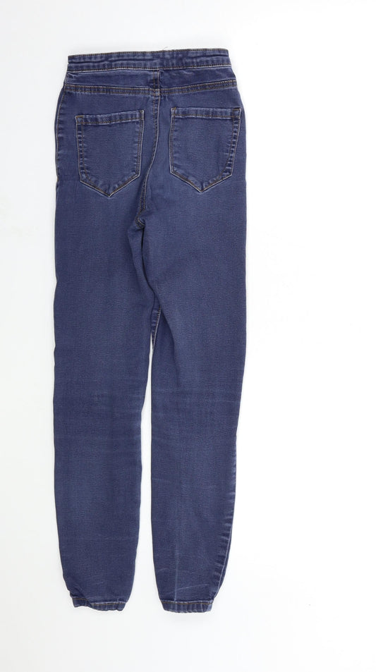 Denim & Co. Womens Blue Denim Skinny Jeans Size 6 L25 in