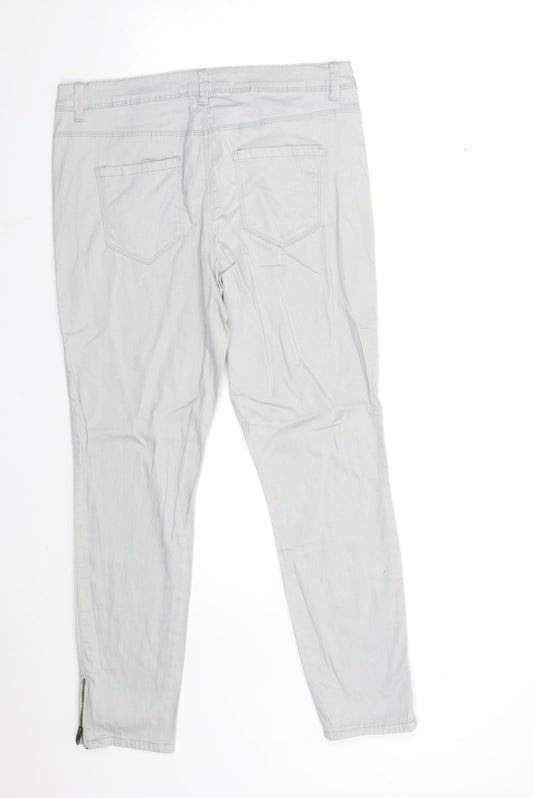 George Womens Grey Denim Skinny Jeans Size 12 L27 in