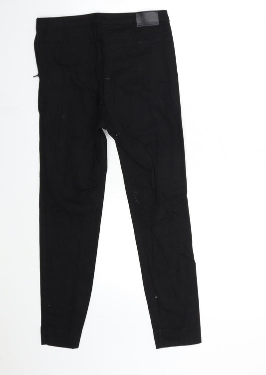 H&M Womens Black Denim Skinny Jeans Size 6 L28 in
