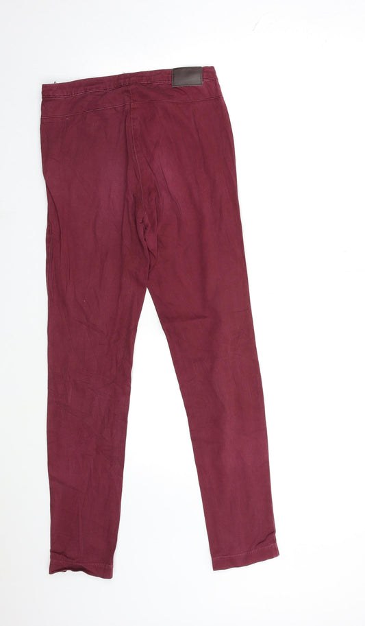 H&M Womens Red Denim Skinny Jeans Size 26 in L29 in