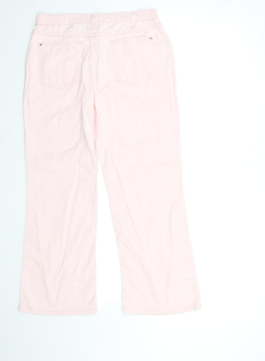 Preworn Womens Pink Denim Straight Jeans Size 30 in L25 in