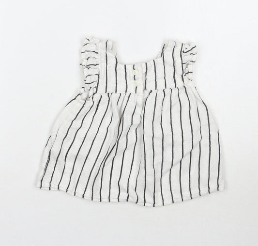 Primark Girls White Striped A-Line Size 12-18 Months