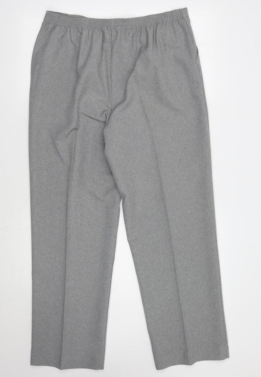 BM Womens Grey Trousers Size 16 L28 in
